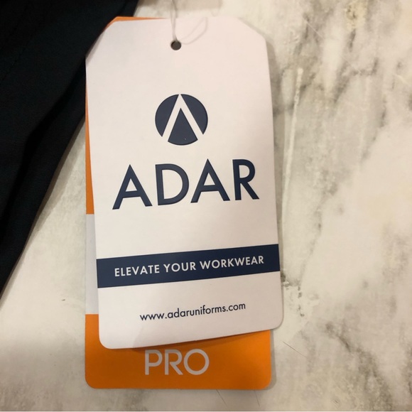 NWT New Adar Pro Sweetheart V-Neck Scrub Top, black color Size XL - Picture 14 of 16